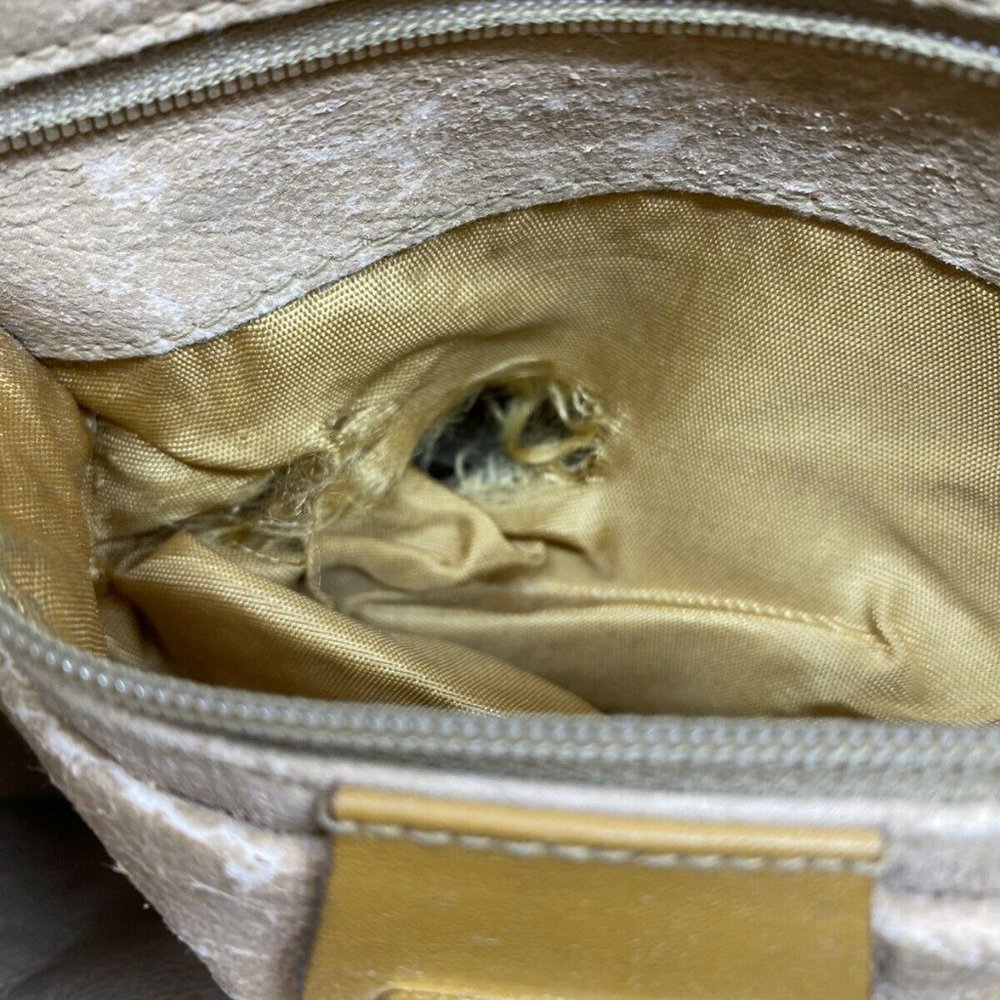 GUCCI Vintage Beige Coated Canvas/ Leather Crossbo - Picture 6 of 12